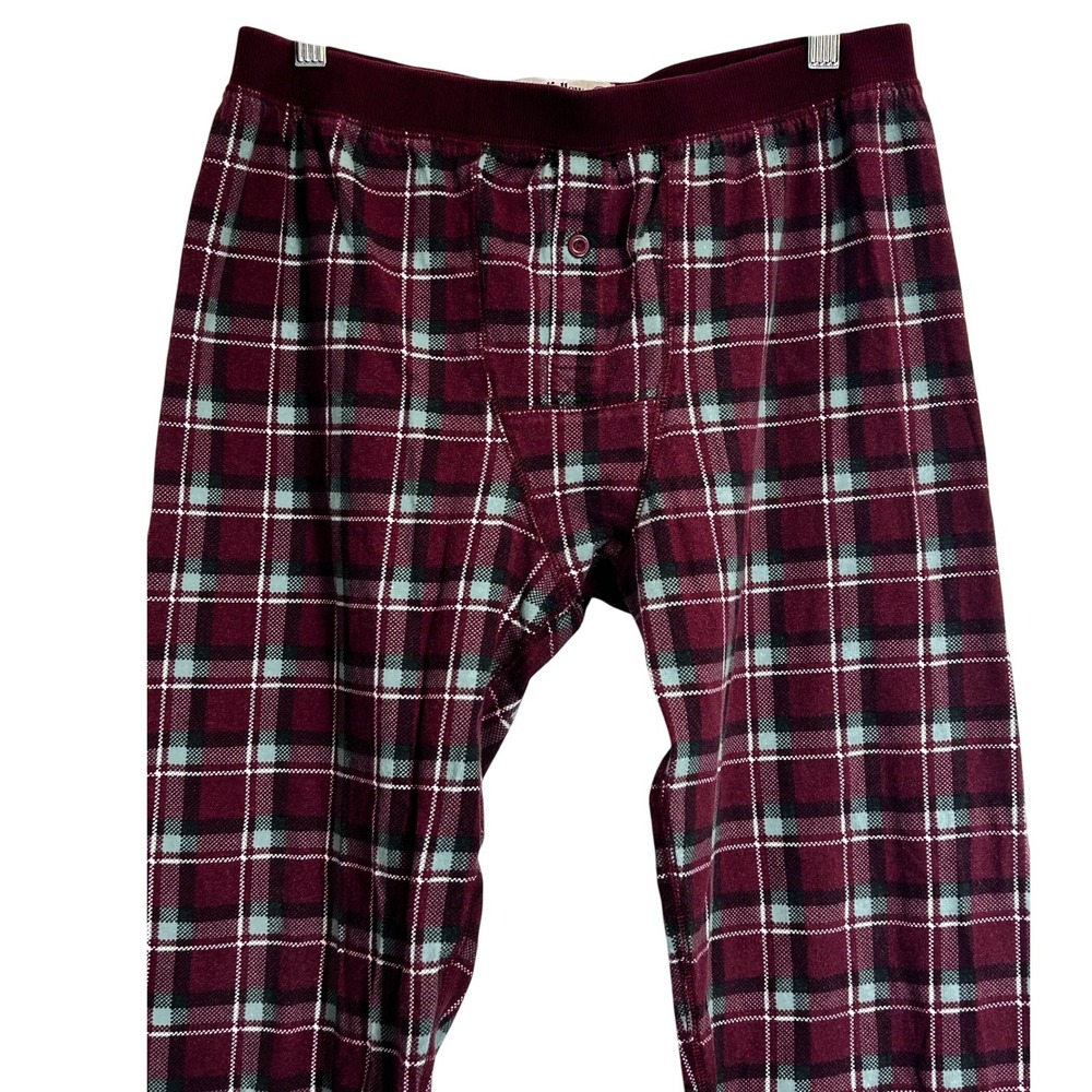 Goodfellow & Co. Men's Pajama Lounge‎ Pant Size Med Red Green Plaid Cuffed Ankle